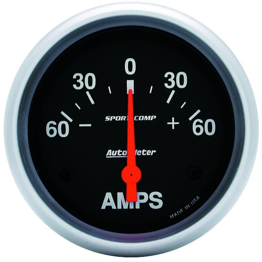 Autometer 2-5/8in Electric 60-0-60 Amps Ammeter AutoMeter Gauges