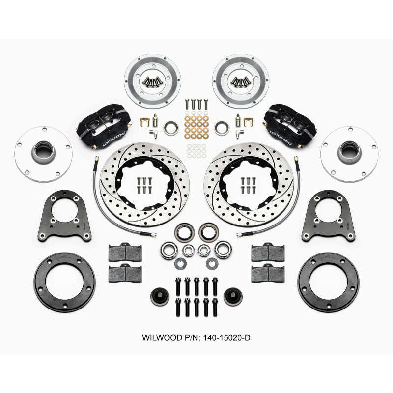 Wilwood Forged Dynalite-M Front Kit 10.75in Drilled 1950-1955 MG-TD/TF Wilwood Big Brake Kits