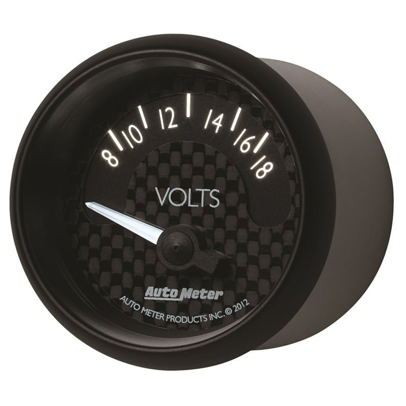 Autometer GT Series 52mm Short Sweep Electronic 8-18 Volts Voltmeter AutoMeter Gauges