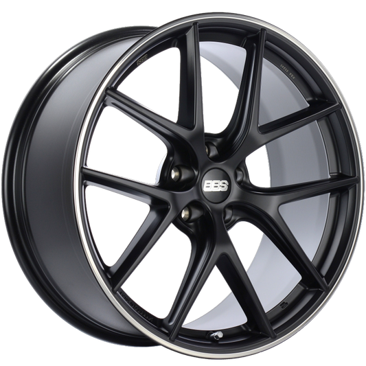 BBS CI-R 20x9.5 5x120 ET40 Satin Black Polished Rim Protector Wheel -82mm PFS/Clip Required