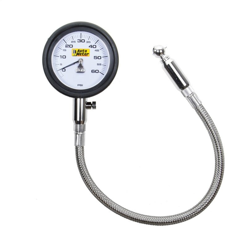 Autometer NASCAR Performance 60PSI Lo-Pressure Tire Pressure Gauge AutoMeter Gauges