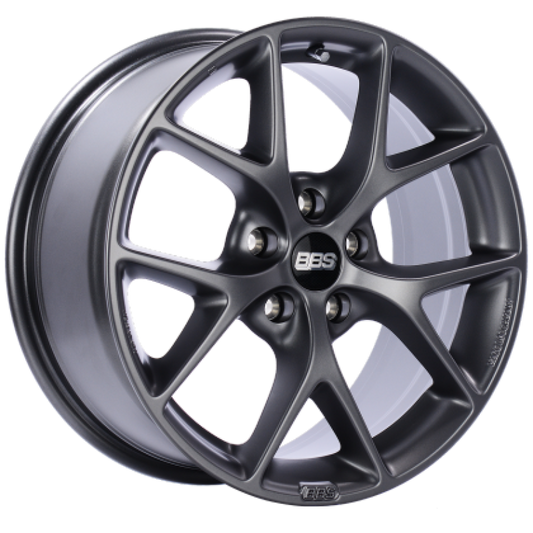 BBS SR 18x8 5x100 ET36 Satin Grey Wheel -70mm PFS/Clip Required