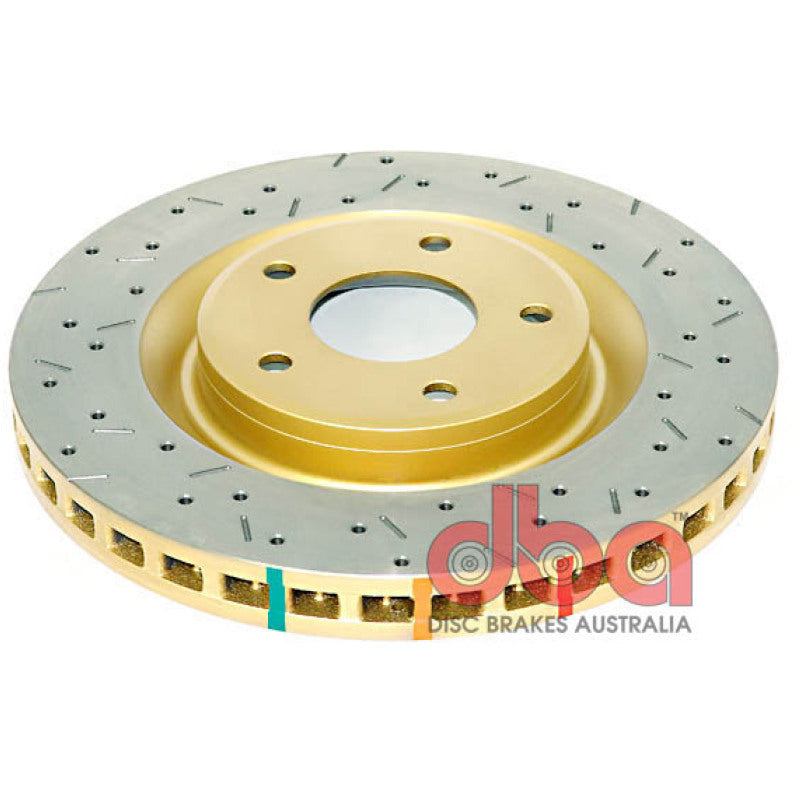 DBA 97-04 Corvette C5/C6 Front Drilled & Slotted 4000 Series Rotor DBA Brake Rotors - Slot & Drilled
