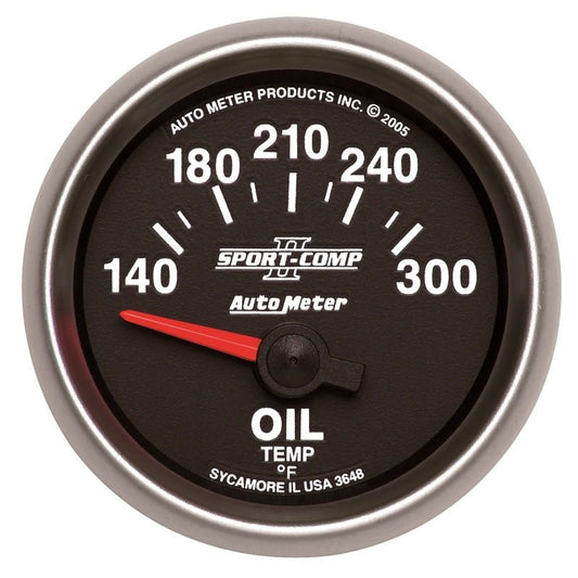 Autometer Sport-Comp II Electronic 140-300 Deg F Oil Temp Gauge AutoMeter Gauges