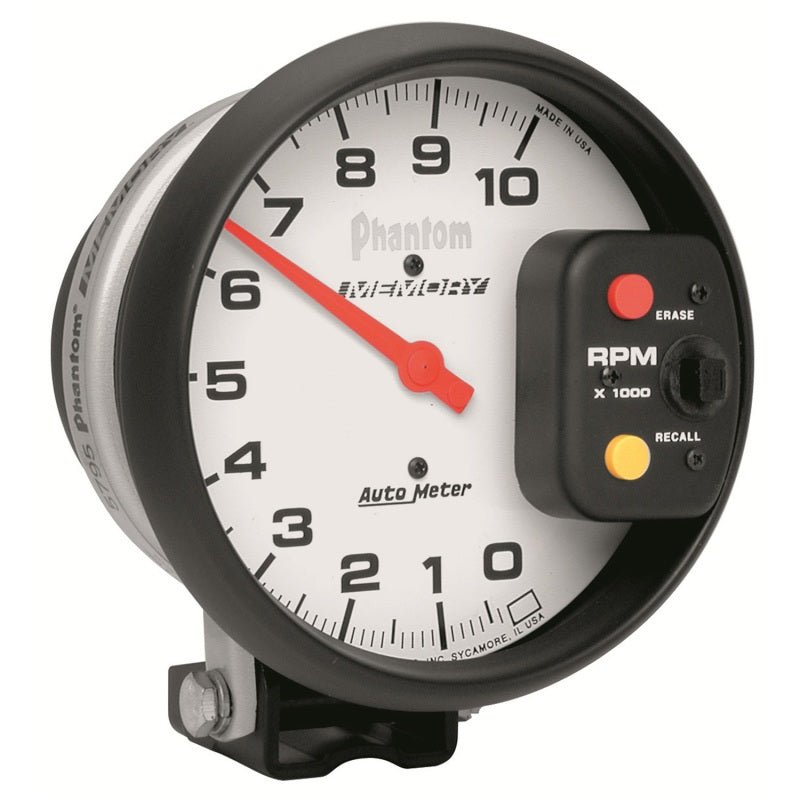 Autometer Phantom 5 inch 10,000RPM Tachometer w/ Memory AutoMeter Gauges