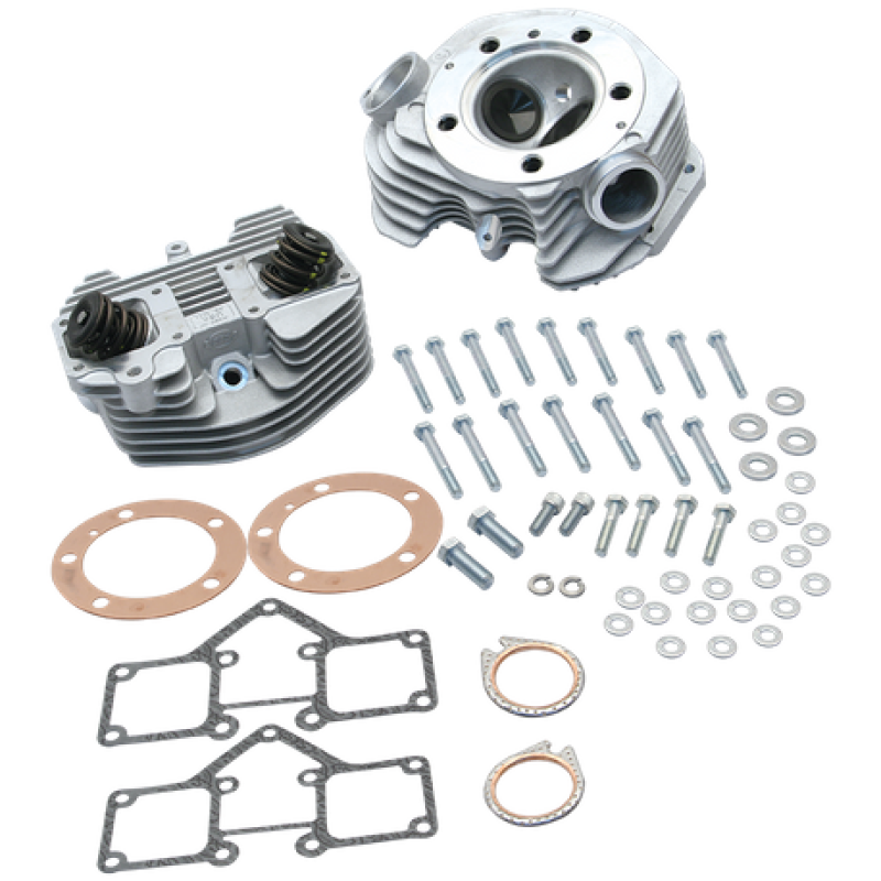 S&S Cycle 79-84 BT Super Stock 3-5/8in Bore Band Style Dual Plug Cylinder Head Kit - Natural