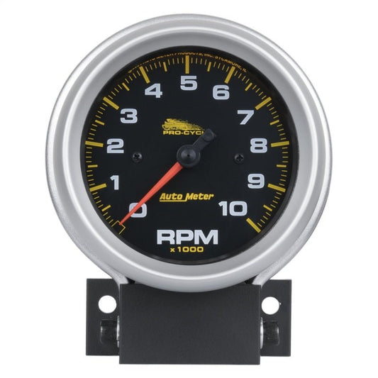 Autometer Pro-Cycle Gauge Tach 3 3/4in 10K Rpm 2 & 4 Cylinder Black Pro-Cycle AutoMeter Gauges