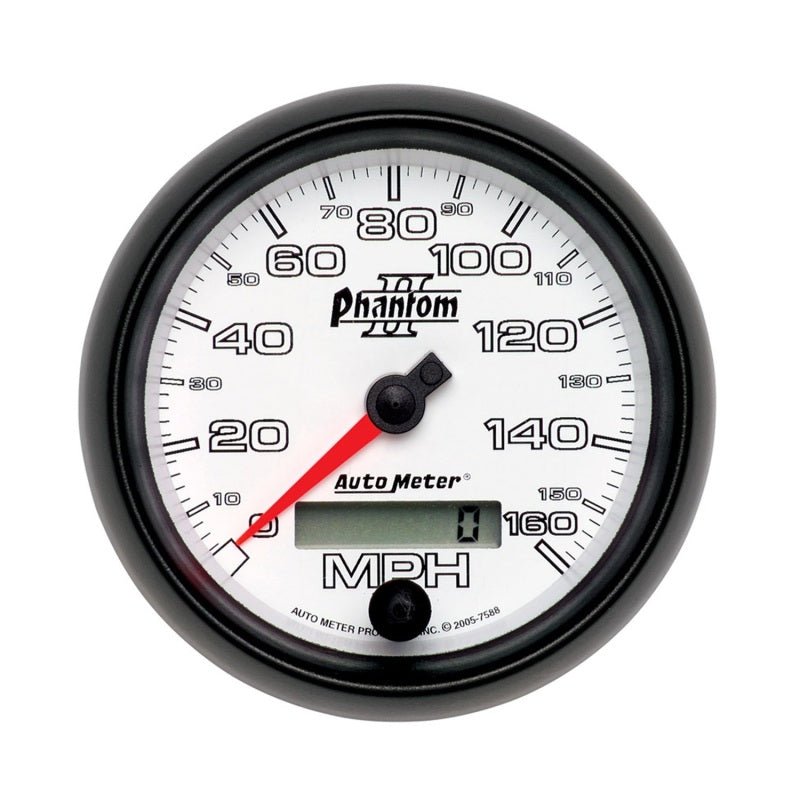 Autometer Phantom II 3-3/8in 160 MPH Electronic Programmable In-Dash Speedometer AutoMeter Gauges