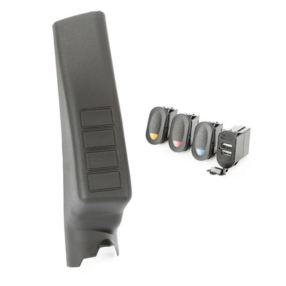 Rugged Ridge A-Pillar Pod Kit 3 Switch USB 11-18 JK/JKU Rugged Ridge Dash & Interior Trim