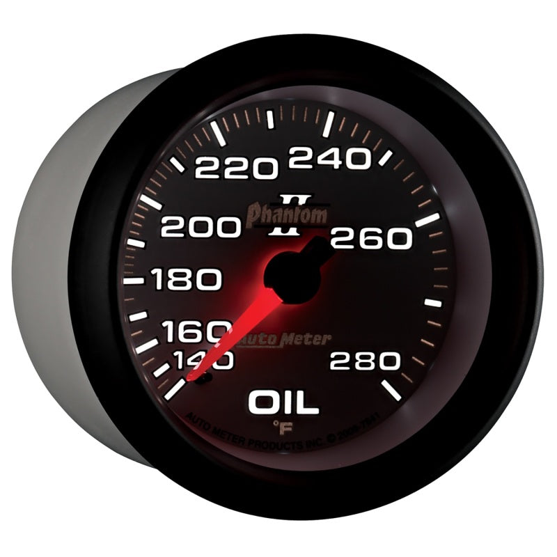 AutoMeter Gauge Oil Temp 2-5/8in. 140-280 Deg. F Mechanical Phantom II AutoMeter Gauges