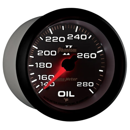 AutoMeter Gauge Oil Temp 2-5/8in. 140-280 Deg. F Mechanical Phantom II AutoMeter Gauges