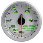 Autometer Airdrive 2-1/6in Boost/Vac Gauge 30in HG/30 PSI - Silver AutoMeter Gauges