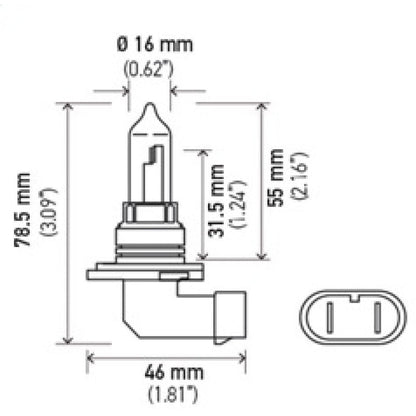 Hella Bulb 9005/HB3 12V 65W P20d T4 LONGLIFE Hella Bulbs