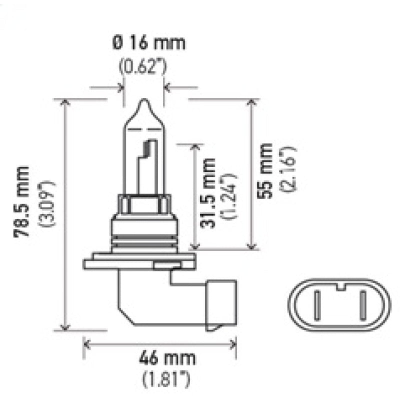 Hella Bulb 9005 12V 65W P20D T4 +50 Hella Bulbs