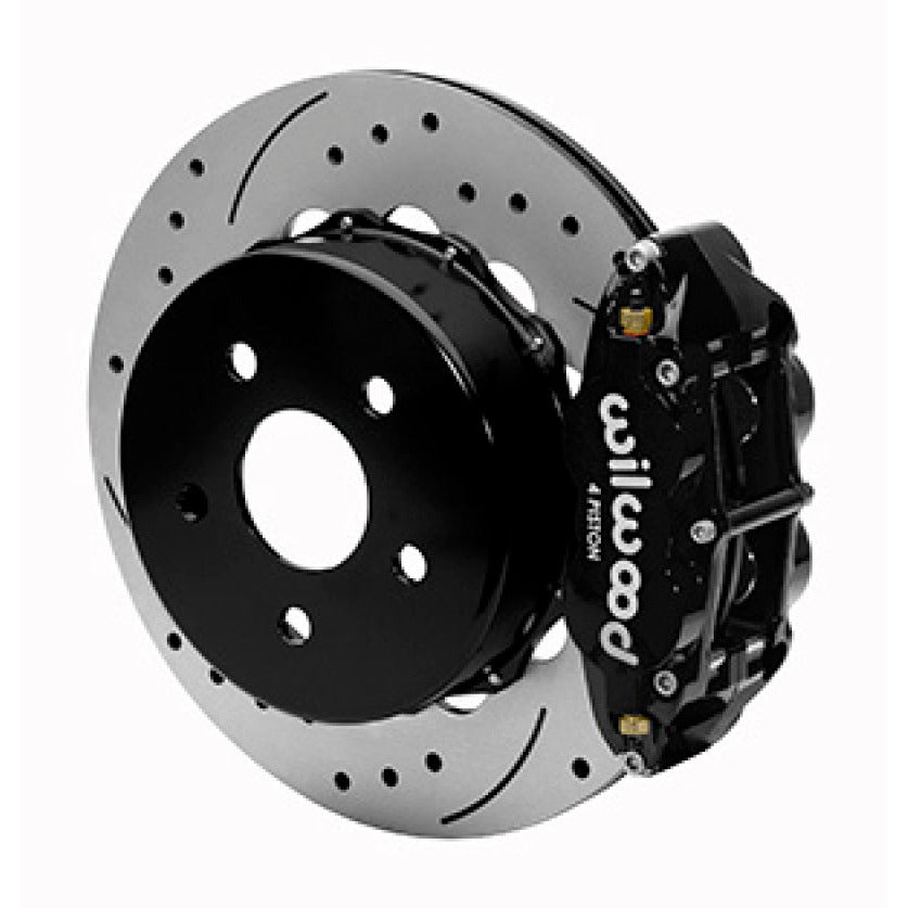 Wilwood 2020+ Jeep Gladiator Narrow Superlite 4R Rear Drill & Slot. Brake Kit 14.00in Black w/ Lines Wilwood Big Brake Kits