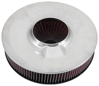 K&N X-Stream Top Assembly 14in OD 5.125in Neck Flange 4.62in H w/Vent