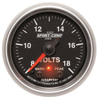 Autometer Sport-Comp II 2-1/16in Digital Voltometer Gauge - 18V AutoMeter Gauges
