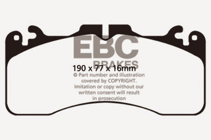 EBC 09+ Lexus LS460 4.6 Sport Redstuff Front Brake Pads