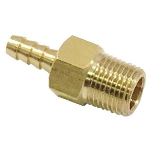 Torque Solution Brass 1/8 in NPT Fitting: Universal Straight Barb Torque Solution Fittings