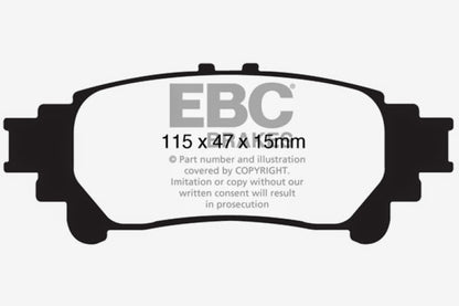 EBC 13+ Lexus GS350 3.5 RWD Greenstuff Rear Brake Pads