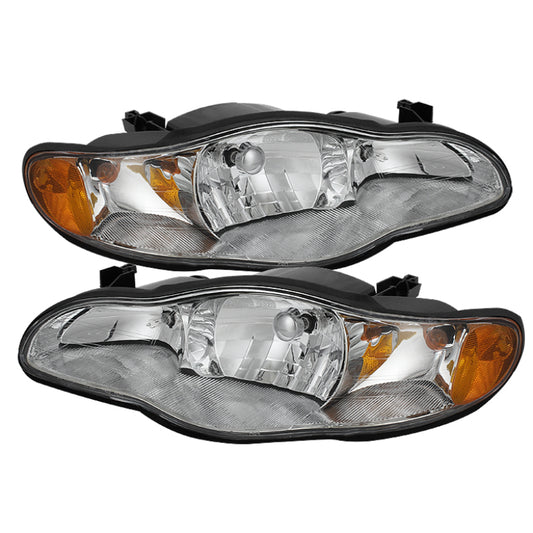 Xtune Chevy Monte Carlo 00-05 Crystal Headlights Chrome HD-JH-CMC00-AM-C SPYDER Headlights