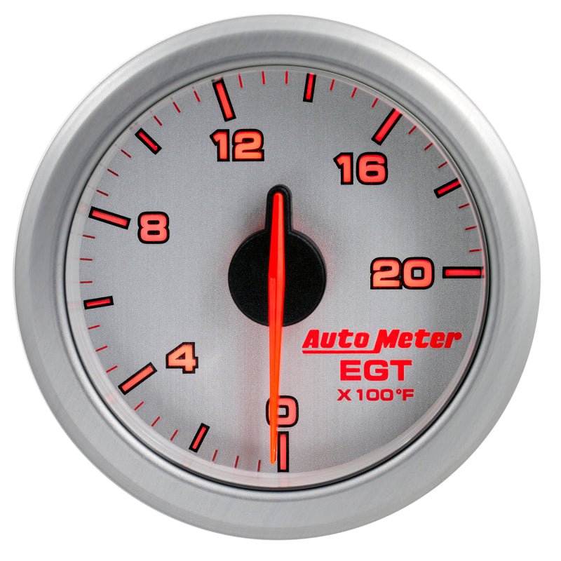 Autometer Airdrive 2-1/16in EGT Gauge 0-2000 Degrees F - Silver AutoMeter Gauges