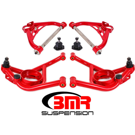BMR 70-81 2nd Gen F-Body Upper And Lower A-Arm Kit - Red BMR Suspension Control Arms