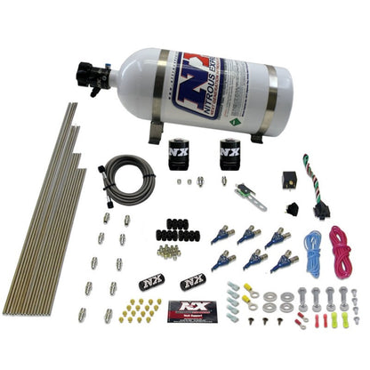 Nitrous Express 6 Cyl Gas Nitrous Kit (150-375HP) w/10lb Bottle