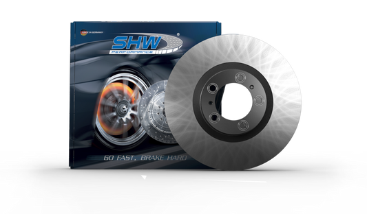 SHW 01-06 BMW M3 3.2L Rear Smooth Monobloc Brake Rotor SHW Performance Brake Rotors - OE