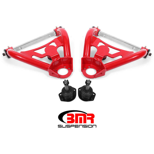 BMR 64-72 A-Body Pro-Touring Upper A-Arms w/ Tall Ball Joint (Delrin) - Red BMR Suspension Control Arms
