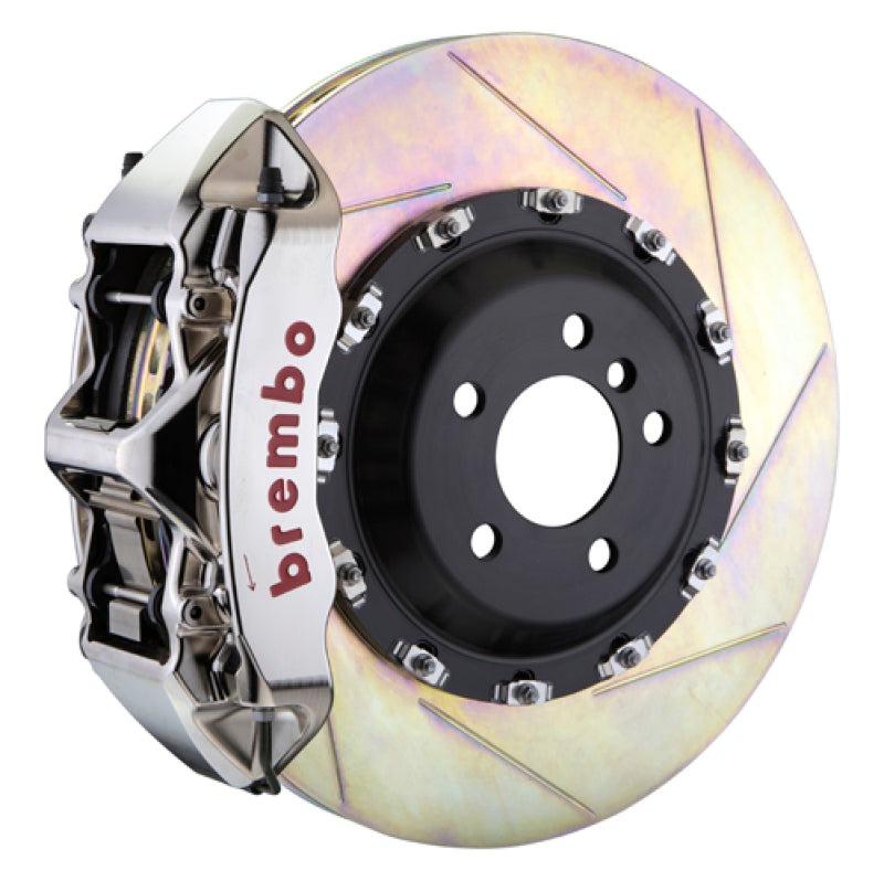 Brembo 10-19 Ghost Front GTR BBK 6 Piston Billet411x34 2pc Rotor Slotted Type-1- Nickel Plated