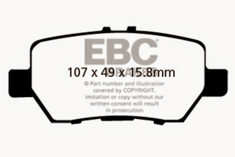 EBC 05-08 Acura RL 3.5 Redstuff Rear Brake Pads