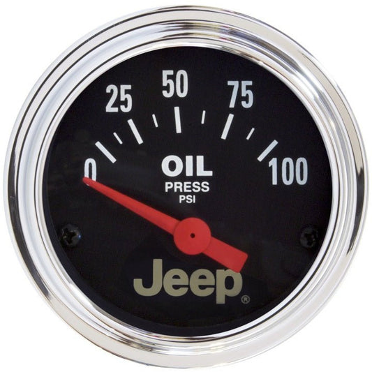 Autometer Jeep 52mm 0-100 PSI Short Sweep Electronic Oil Pressure Gauge AutoMeter Gauges