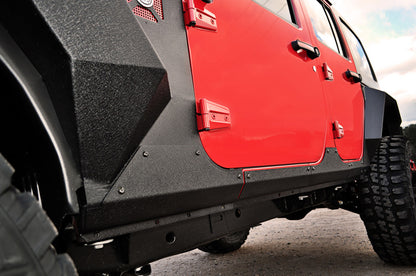 Rugged Ridge Steel Body Armor Cladding 07-18 Jeep Wrangler JKU Rugged Ridge Body Armor & Rock Rails