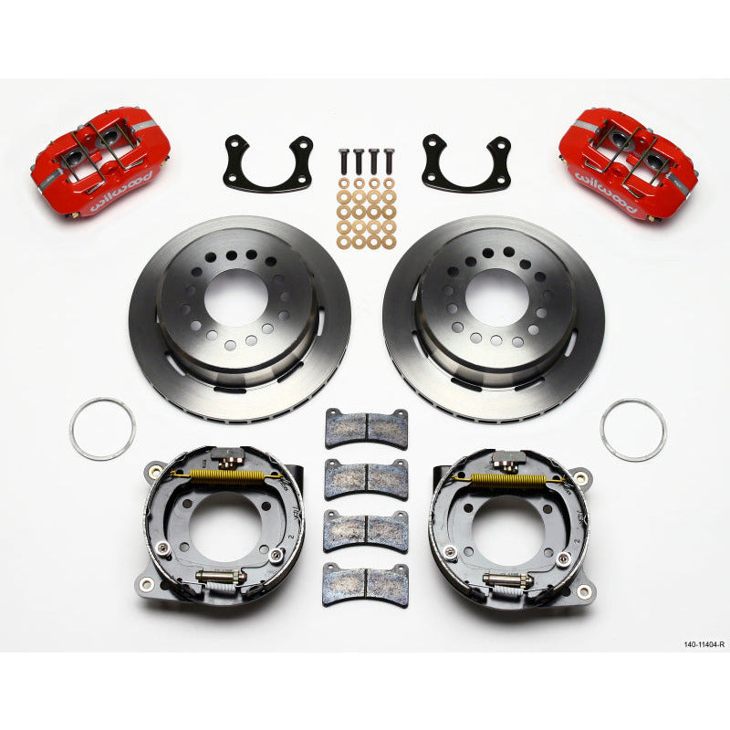 Wilwood Dynapro Low-Profile 11.00in P-Brake Kit - Red New Big Ford 2.50in Off Front Mount Wilwood Big Brake Kits