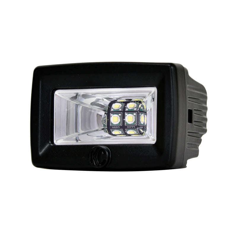 KC HiLiTES C-Series C2 LED 2in. Backup Area Flood Light 20w (Single) - Black