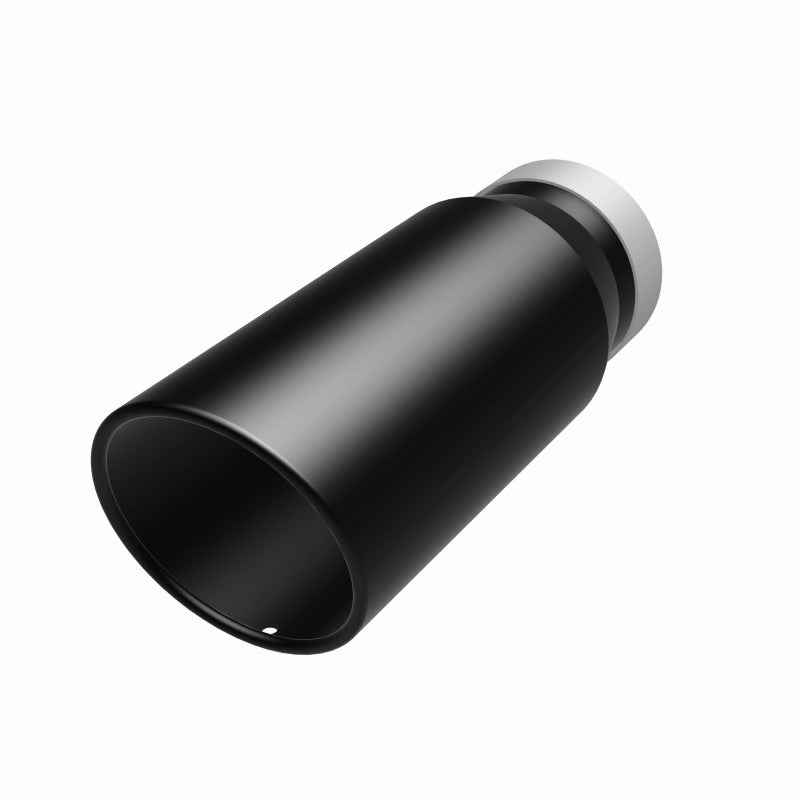 MagnaFlow Tip Stainless Black Coated Single Wall Round Single Outlet 5in Dia 4in Inlet 13in L