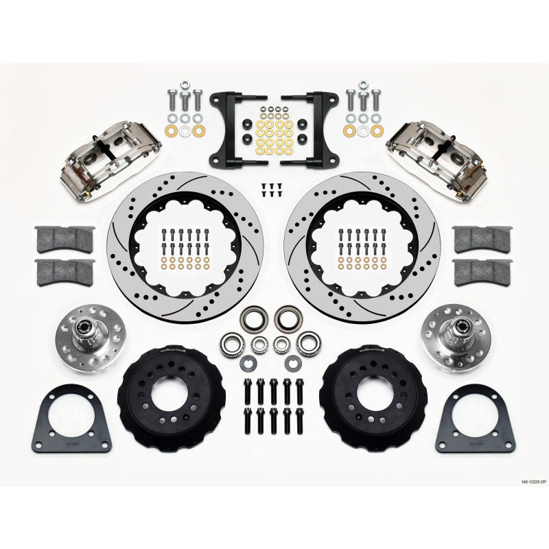 Wilwood Narrow Superlite 6R Front Hub Kit 14.00in Drill Pol TCI-IFS 71-78 (Pinto Based) Wilwood Big Brake Kits