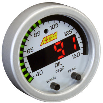 AEM X-Series Temperature 100-300F Gauge Kit (ONLY Black Bezel and Water Temp. Faceplate) AEM Gauges