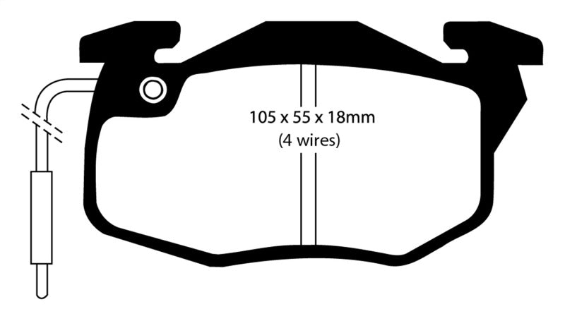 EBC 82-84 Renault Fuego 1.6 (Bendix) Greenstuff Front Brake Pads