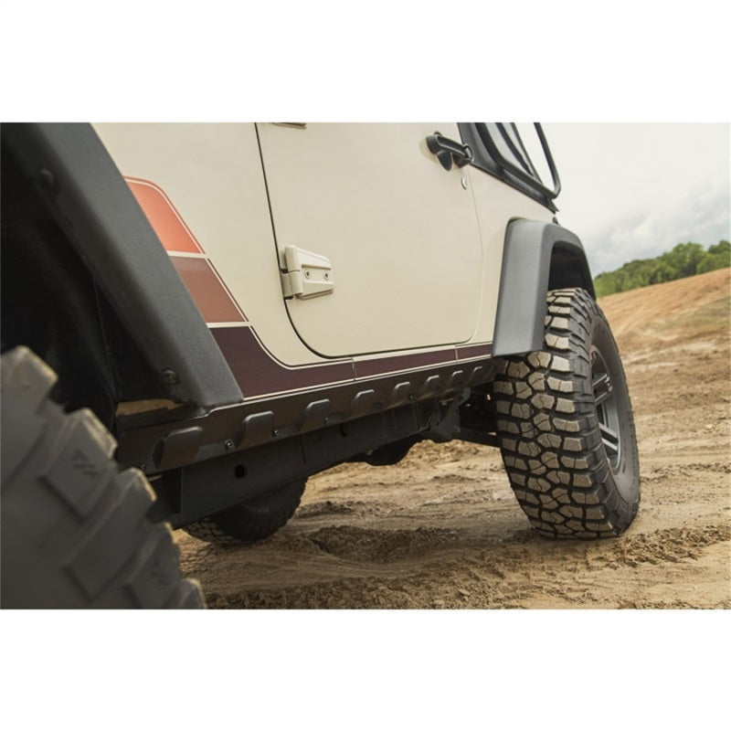 Rugged Ridge Rocker Guard Kit Body Armor 2 Door 07-18 Jeep Wrangler JK Rugged Ridge Body Armor & Rock Rails