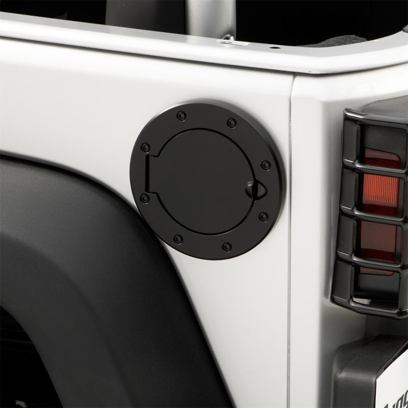 Rugged Ridge 07-18 Jeep Wrangler JK Black Non-Locking Gas Cap Door Rugged Ridge Fuel Caps