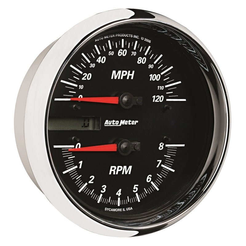 Autometer Pro-Cycle Gauge Tach/Speedo 4 1/2in 8K Rpm/120 Mph Black AutoMeter Gauges