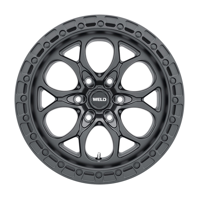 Weld Off-Road Ledge Six W108 20x9 / 6x139.7 BP / 5 In BS Satin Black Wheel Weld Wheels - Forged