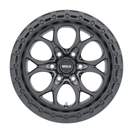 Weld Off-Road Ledge Six W108 20x9 / 6x139.7 BP / 5 In BS Satin Black Wheel Weld Wheels - Forged