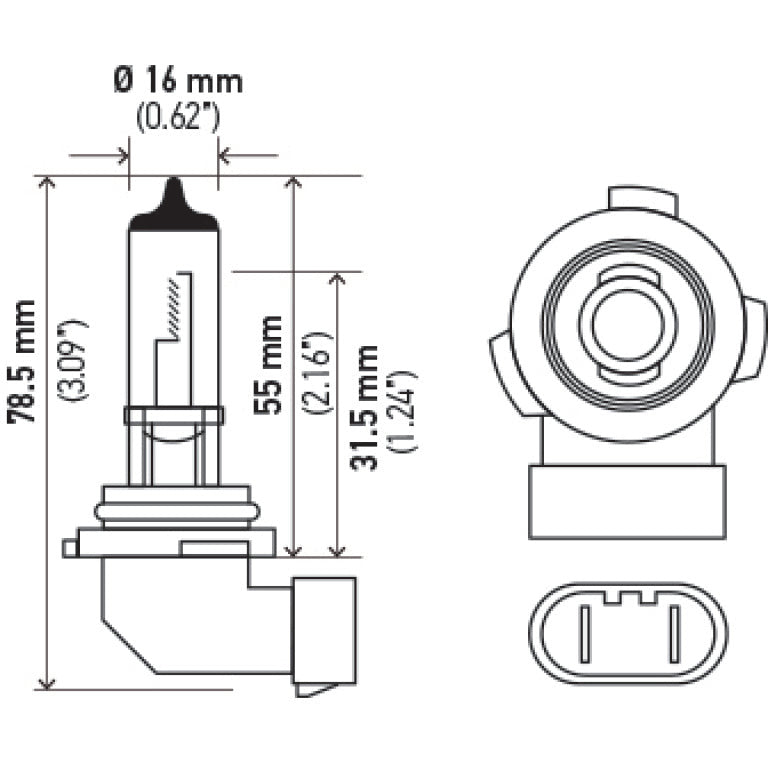 Hella H10 12V 42W Xen White Bulb (Pair) Hella Bulbs