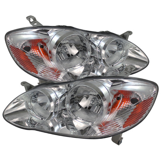 Xtune Toyota Corolla 03-06 Crystal Headlights Chrome HD-JH-TC03-AM-C SPYDER Headlights