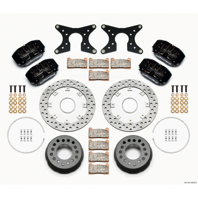 Wilwood Dynapro Lug Mount Dual Rear Dynamic Kit SA Drilled Big Ford New Style 2.50in Offset Wilwood Big Brake Kits