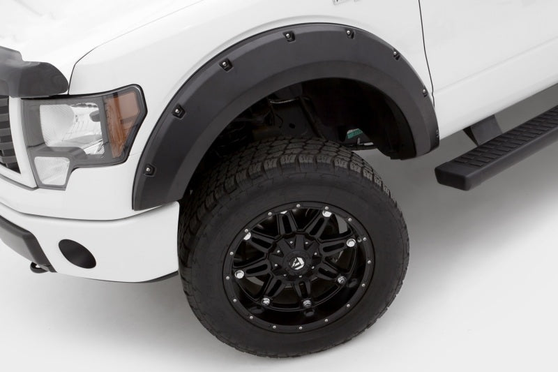 Lund 09-14 Ford F-150 (Excl Raptor) RX-Rivet Style Smooth Elite Series Fender Flares - Black (4 Pc.)