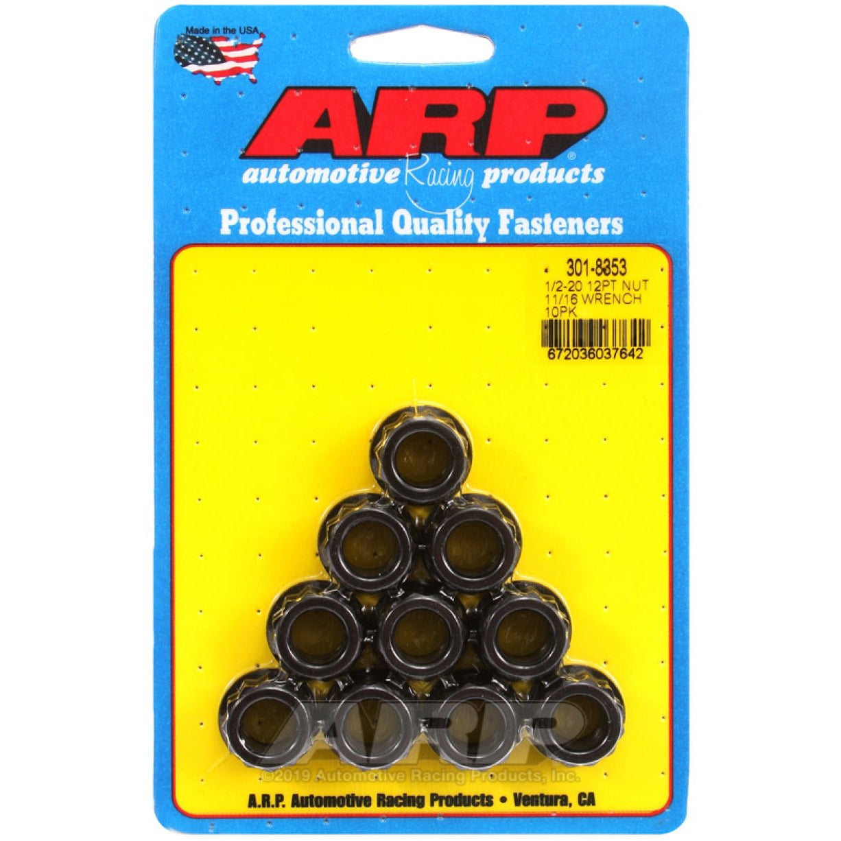 ARP 1/2-20 11/16 Socket 12pt Nut Kit (Set of 10) ARP Hardware Kits - Other
